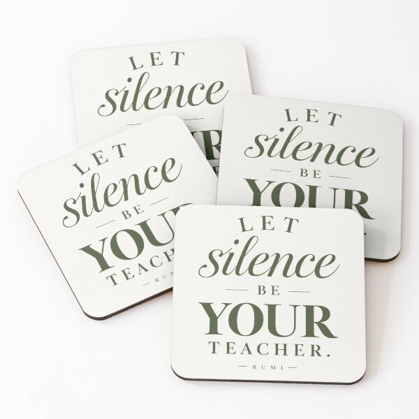 Item preview, Let Silence Be Your Teacher Rumi Quote designed and sold by QCena.