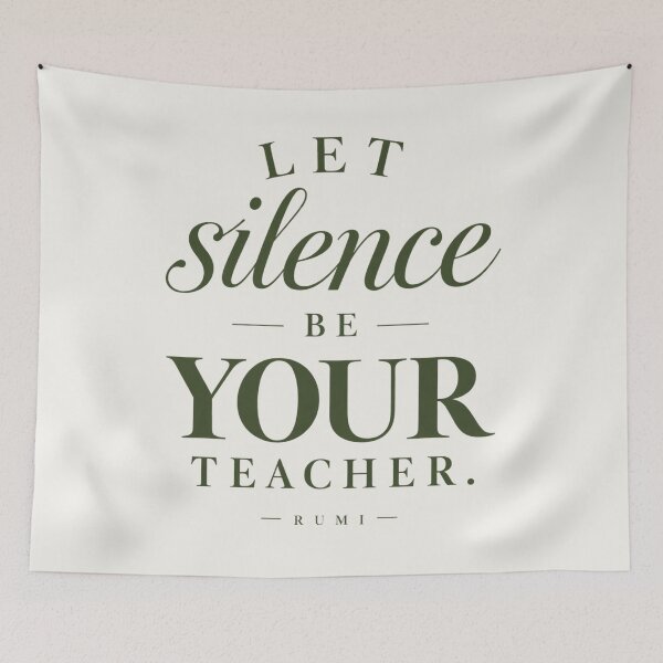 Item preview, Let Silence Be Your Teacher Rumi Quote designed and sold by QCena.