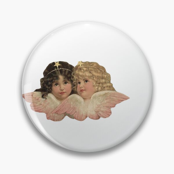Item preview, Whimsy vintage pink angels designed and sold by ellmoswrld.