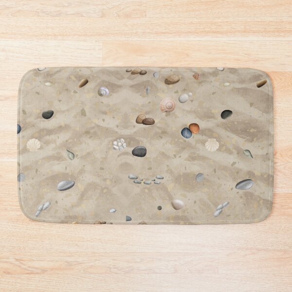 Item preview, Pebbles and shells sandy beach designed and sold by Zestypickles.