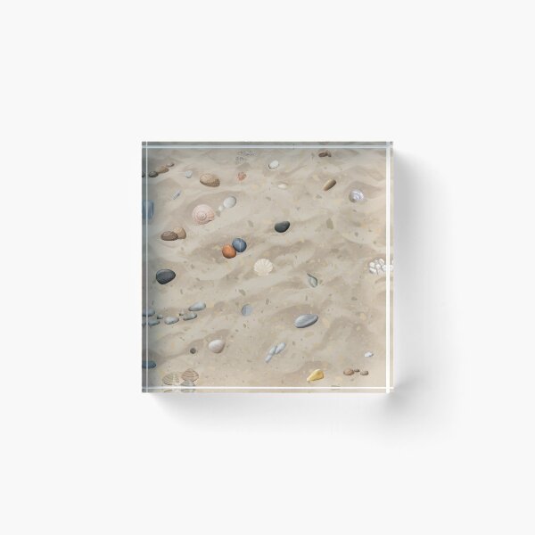 Item preview, Pebbles and shells sandy beach designed and sold by Zestypickles.