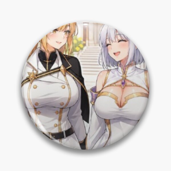 Item preview, Anime Fantasy Duo Sticker – Blonde & Silver-Haired Magical Heroines designed and sold by MeowLoka ⭐⭐⭐⭐.