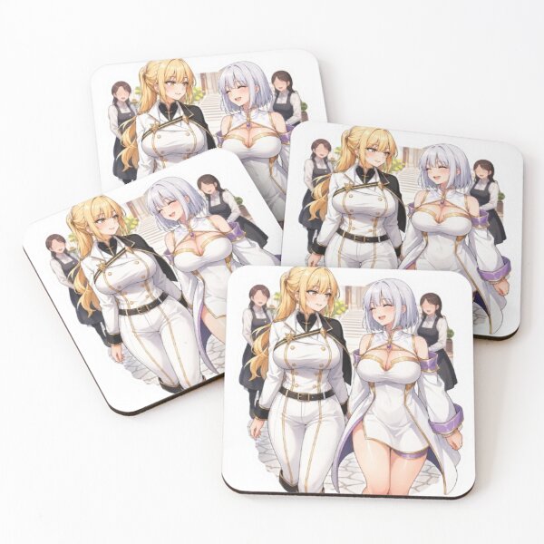 Item preview, Anime Fantasy Duo Sticker – Blonde & Silver-Haired Magical Heroines designed and sold by MeowLoka ⭐⭐⭐⭐.