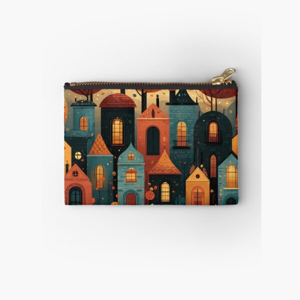 Item preview, Windows of Autumn – Cozy Storybook Village designed and sold by NeoNebulaArt.