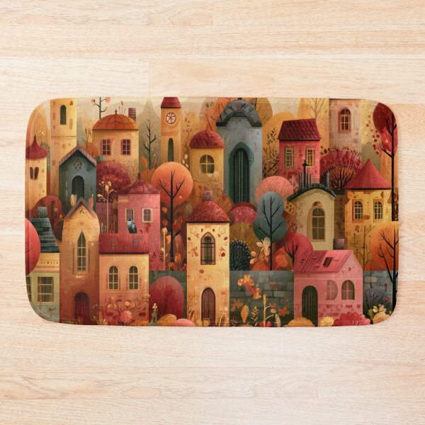 Item preview, Autumn Towers – Whimsical Fall Village designed and sold by NeoNebulaArt.