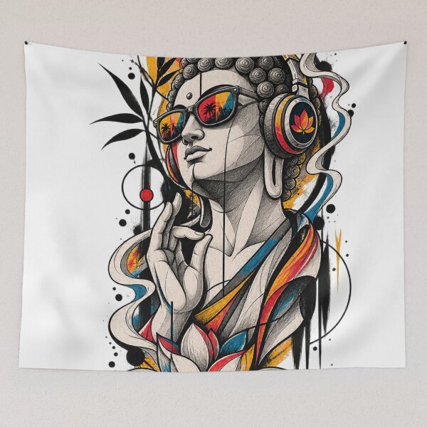 Item preview, Buddha Beats | Meditation Music Street Art designed and sold by ravuh.