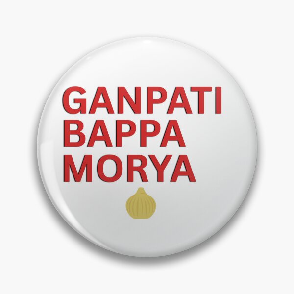 Item preview, Ganpati Bappa Morya Typography T-Shirt | Ganesh Chaturthi Festival Design designed and sold by Marathidesigns.