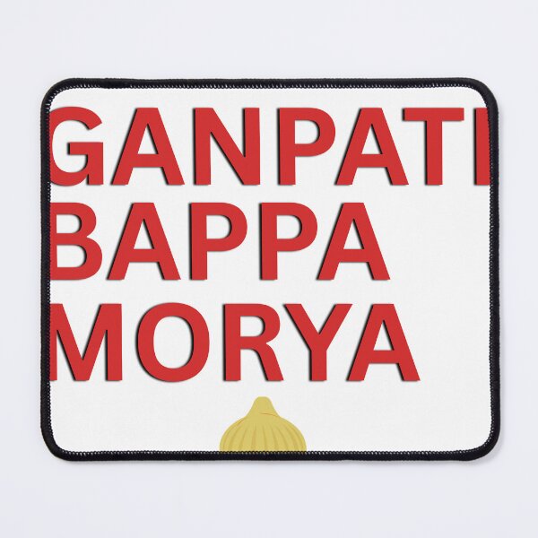 Item preview, Ganpati Bappa Morya Typography T-Shirt | Ganesh Chaturthi Festival Design designed and sold by Marathidesigns.