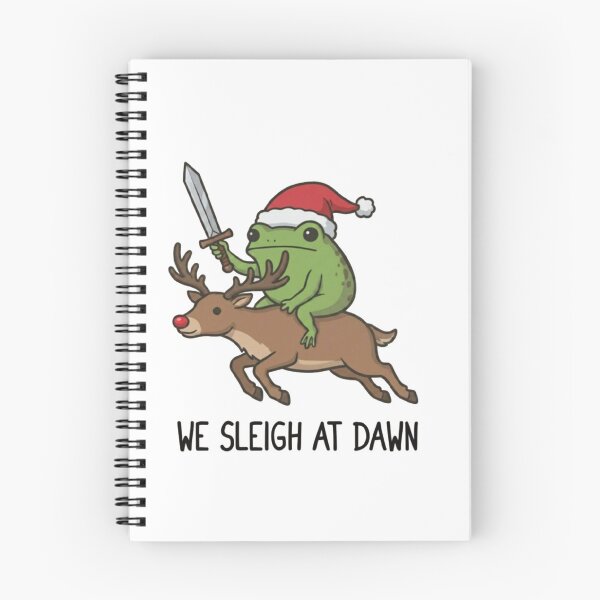 Item preview, We Sleigh At Dawn - Funny Frog & Reindeer designed and sold by Gbriel3.