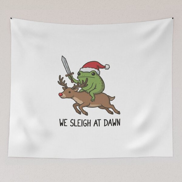 Item preview, We Sleigh At Dawn - Funny Frog & Reindeer designed and sold by Gbriel3.