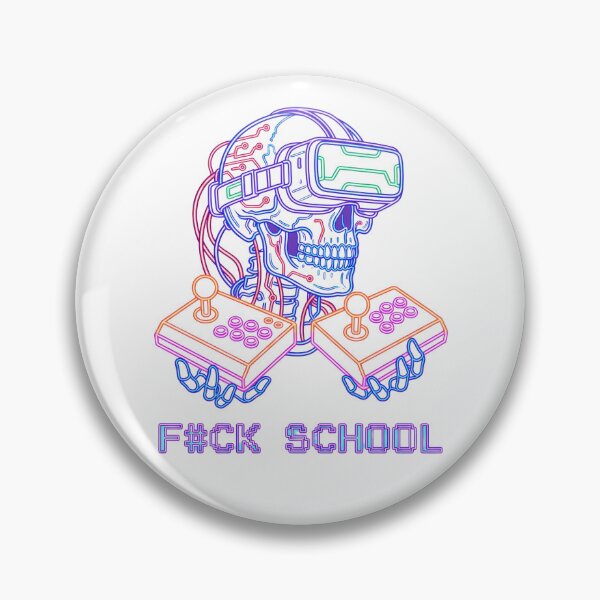 Item preview, Cyberpunk VR Skull Arcade - F#CK SCHOOL designed and sold by questark.