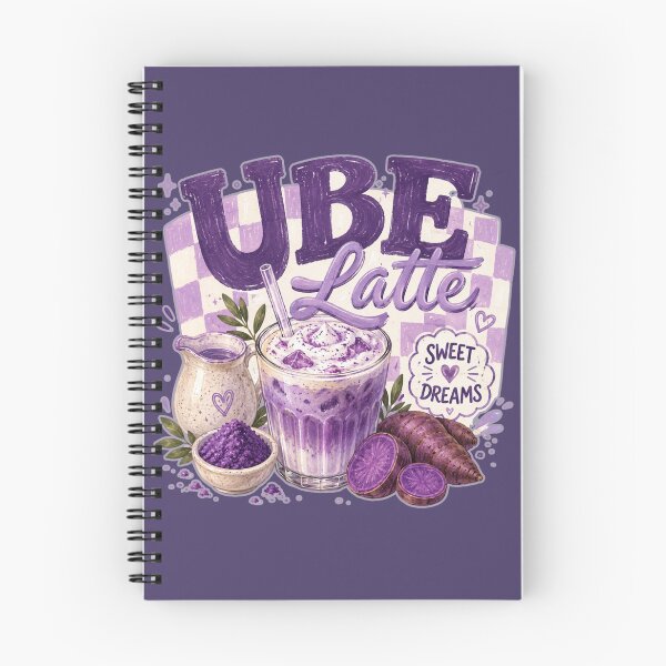 Item preview, Ube Latte | Purple Yam Milk Tea Café Illustration designed and sold by UUniqueIImprint.