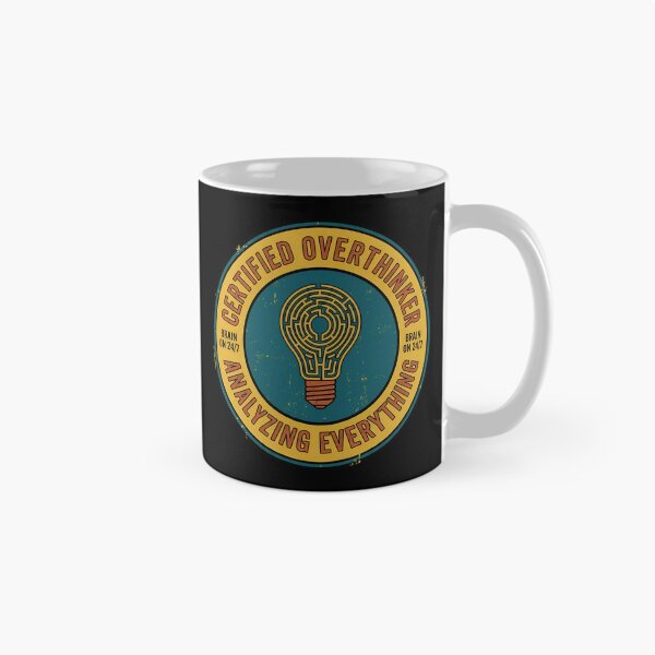 Item preview, Certified Overthinker Analyzing Everything Vintage Badge designed and sold by DuckOddity.