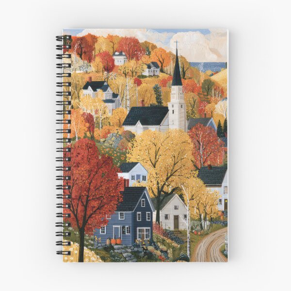 Item preview, Autumn in the Hills – New England Village designed and sold by NeoNebulaArt.