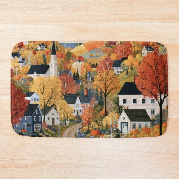 Item preview, Autumn in the Hills – New England Village designed and sold by NeoNebulaArt.