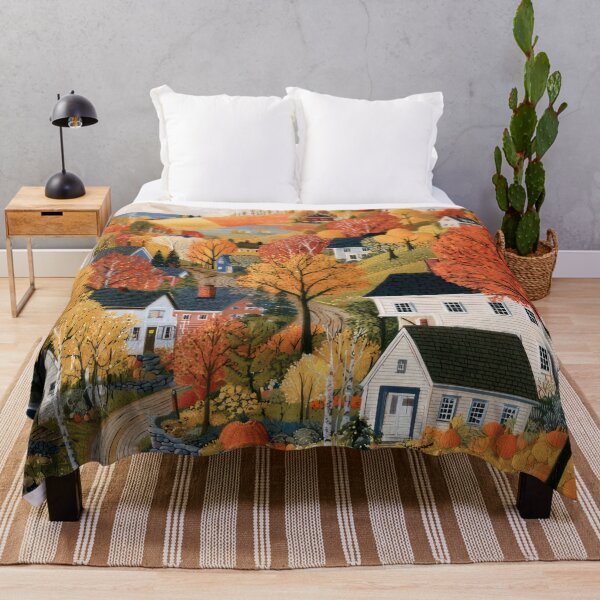 Item preview, Autumn in the Hills – New England Village designed and sold by NeoNebulaArt.