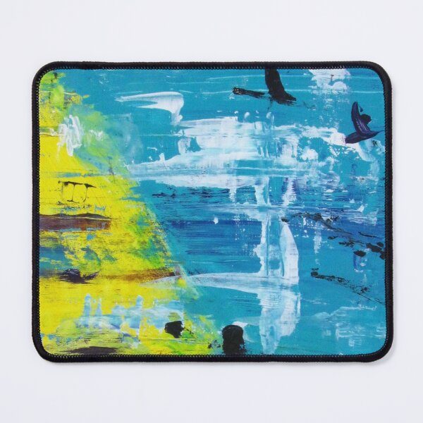 Item preview, Aerial View - Coastline, Acrylic Painting by Noora Elkoussy designed and sold by Noora Elkoussy.