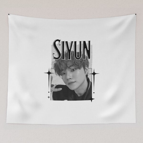 Item preview, AMPERS&ONEe Siyun Global KPOP Boy Group Black and White Collage Digital Art Portrait designed and sold by AJUNICE STUDIO.