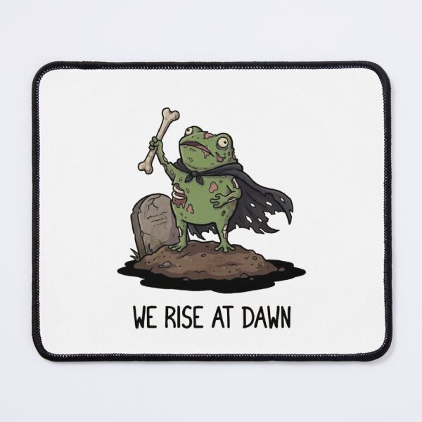 Item preview, We Rise at Dawn – Funny Zombie Frog Warrior designed and sold by Gbriel3.