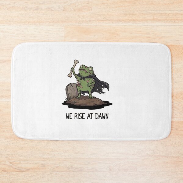 Item preview, We Rise at Dawn – Funny Zombie Frog Warrior designed and sold by Gbriel3.