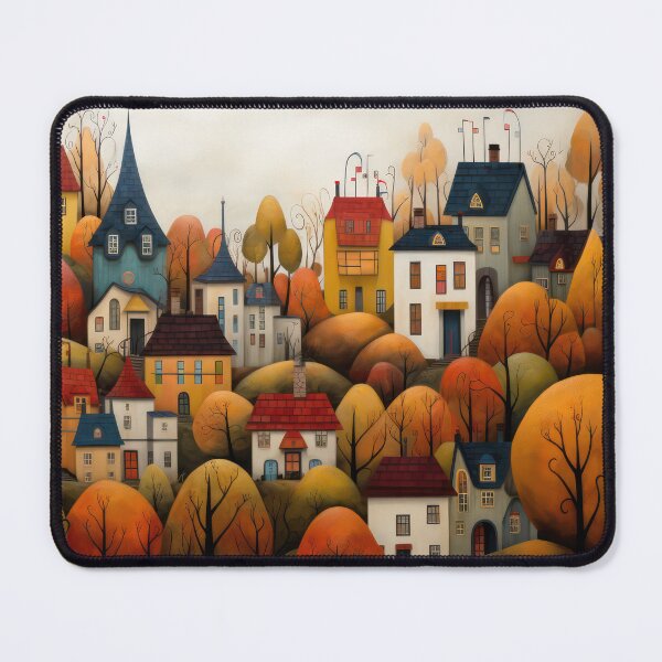 Item preview, The Village in the Autumn Woods designed and sold by NeoNebulaArt.