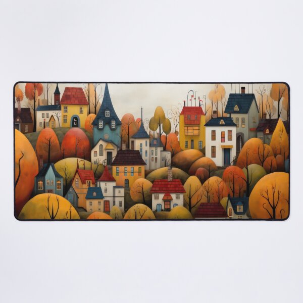 Item preview, The Village in the Autumn Woods designed and sold by NeoNebulaArt.