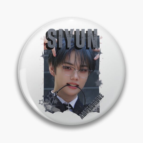 Item preview, AMPERS&ONEe Siyun Global KPOP Boy Group Black and White Collage Digital Art Portrait designed and sold by AJUNICE STUDIO.