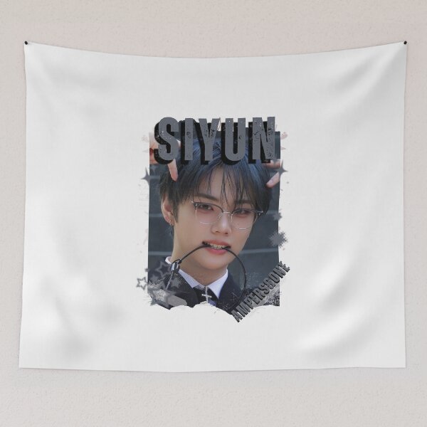 Item preview, AMPERS&ONEe Siyun Global KPOP Boy Group Black and White Collage Digital Art Portrait designed and sold by AJUNICE STUDIO.