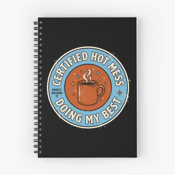 Item preview, Certified Hot Mess Doing My Best Retro Badge designed and sold by DuckOddity.