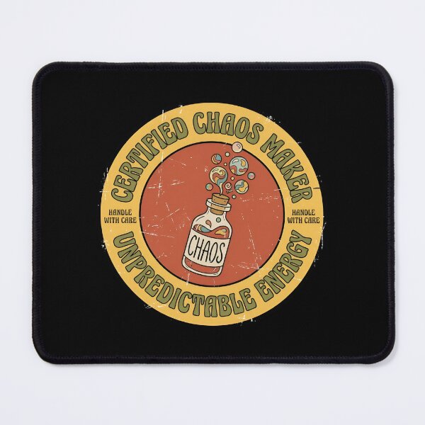 Item preview, Certified Chaos Maker Unpredictable Energy Vintage Badge designed and sold by DuckOddity.