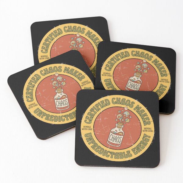 Item preview, Certified Chaos Maker Unpredictable Energy Vintage Badge designed and sold by DuckOddity.