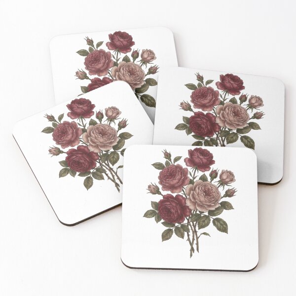 Item preview, Vintage Botanical Red Rose Bouquet – Antique Floral  designed and sold by Gbriel3.
