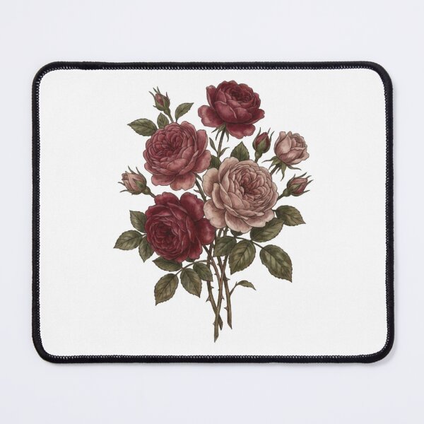 Item preview, Vintage Botanical Red Rose Bouquet – Antique Floral designed and sold by Gbriel3.