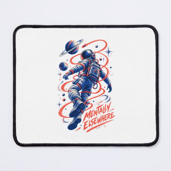 Item preview, Mentally Elsewhere Astronaut – Retro Space Art designed and sold by IronVibesStudio.