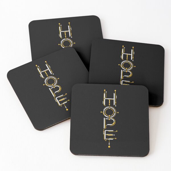 Item preview, HOPE | Futuristic Cyberpunk Technology Typography | Inspirational Minimalist Design | Modern Tech Art designed and sold by TheAllInStore.
