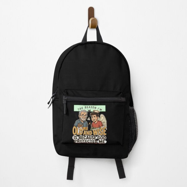 Item preview, The Reason I'm Old and Wise is that God Protected Me Funny Religious Design designed and sold by DarkRelicStudio.