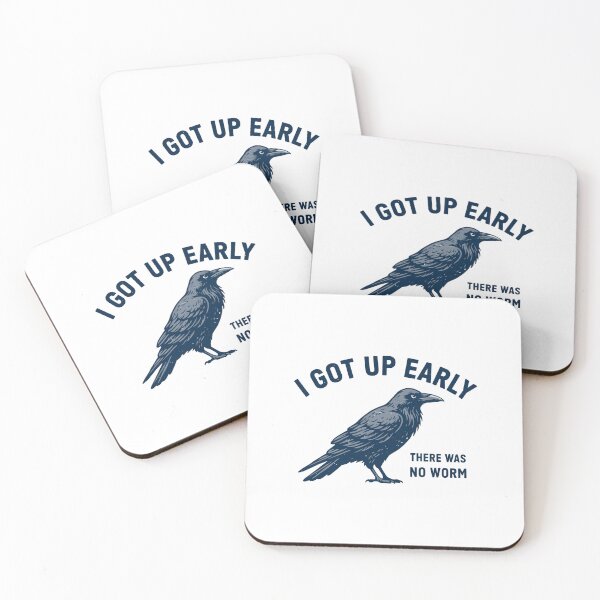 Item preview, I Got Up Early There was No Worm Grumpy Raven designed and sold by ZACK ART.