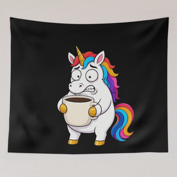 Item preview, Unhinged Unicorn Coffee Overload Funny Caffeine Lover designed and sold by BoyleDesignShop.