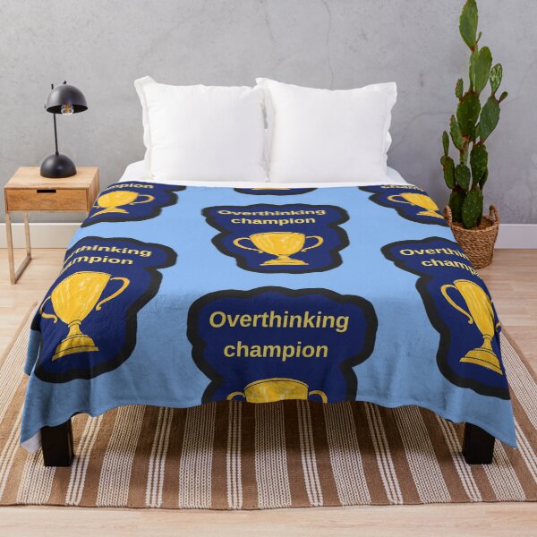 Item preview, Overthinking Champion Funny Mental Health Trophy Shirt designed and sold by MariaPCMaria.