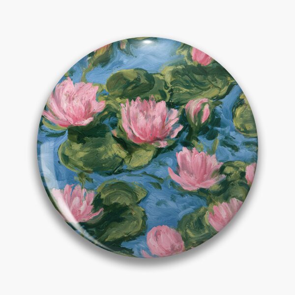 Item preview, Claude Monet lake flowers painting pattern | style-alike designed and sold by camisariasj.
