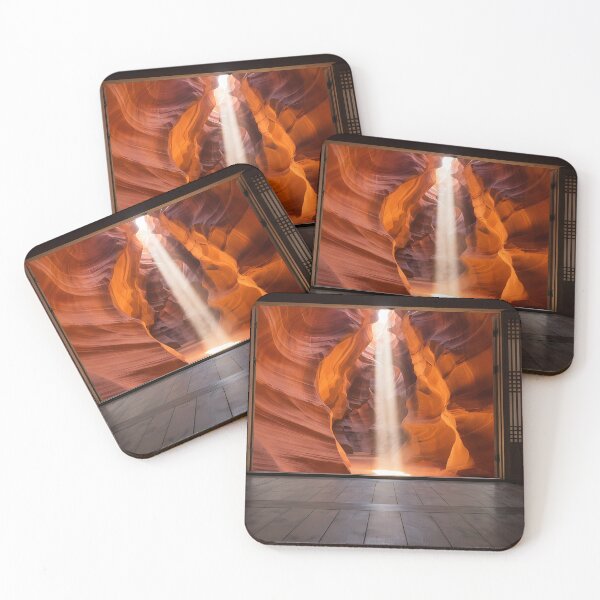 Item preview, Hanok Window to the World: Antelope Canyon Light Beams & Red Sandstone | Fine Art Print designed and sold by SOOstudio73.