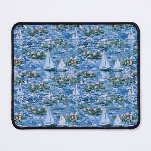Item preview, Claude Monet blue lake painting pattern | style-alike designed and sold by camisariasj.