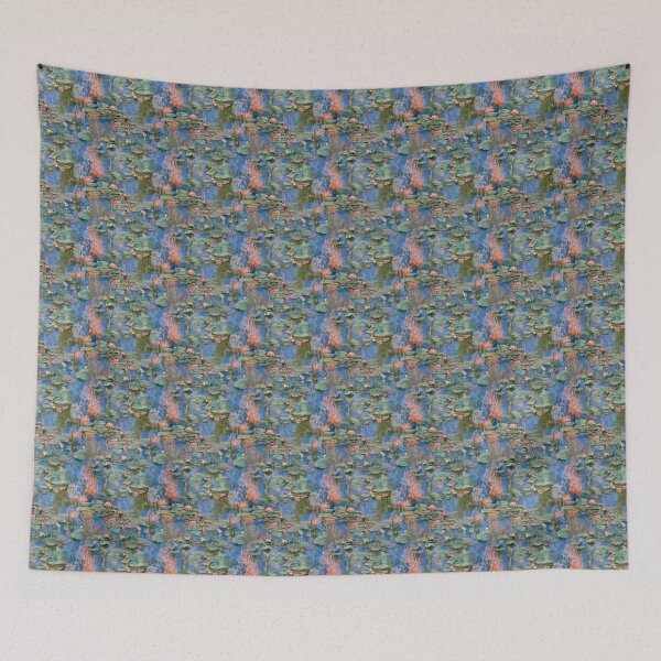 Item preview, Claude Monet impressionist lake painting pattern | style-alike designed and sold by camisariasj.