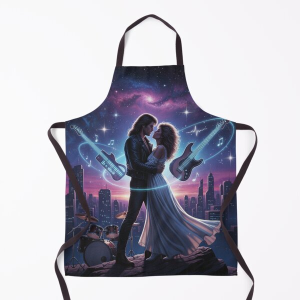 Item preview, Electric Romance - Cosmic duo against a backdrop of city and stars designed and sold by NeyhineAngelionShop.