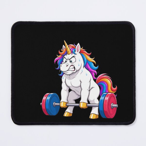 Item preview, Unhinged Unicorn Gym Chaos Funny Workout Humor designed and sold by BoyleDesignShop.