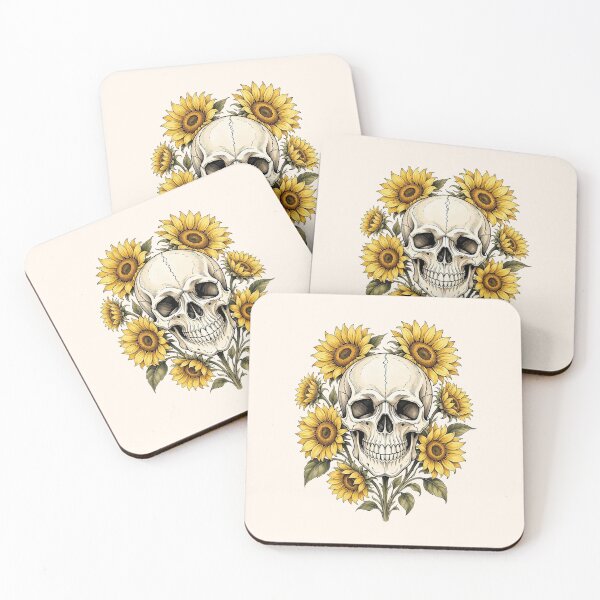 Item preview, Sunflower Skull Gothic Floral Design designed and sold by SweetLilith.
