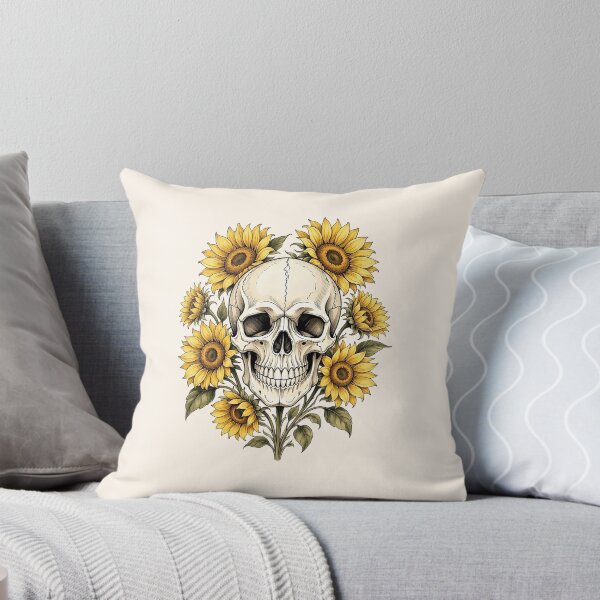 Item preview, Sunflower Skull Gothic Floral Design designed and sold by SweetLilith.