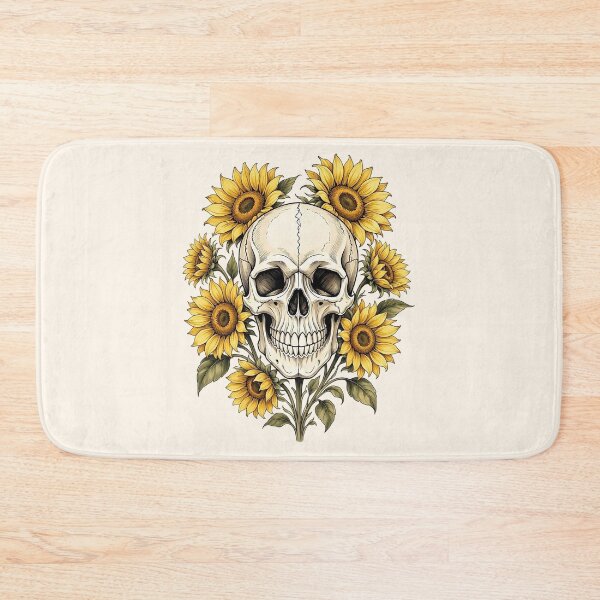 Item preview, Sunflower Skull Gothic Floral Design designed and sold by SweetLilith.