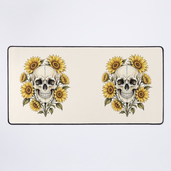 Item preview, Sunflower Skull Gothic Floral Design designed and sold by SweetLilith.