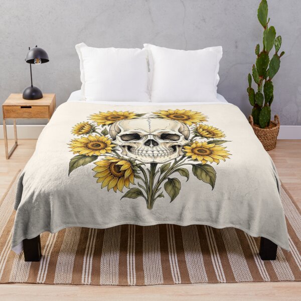 Item preview, Sunflower Skull Gothic Floral Design designed and sold by SweetLilith.